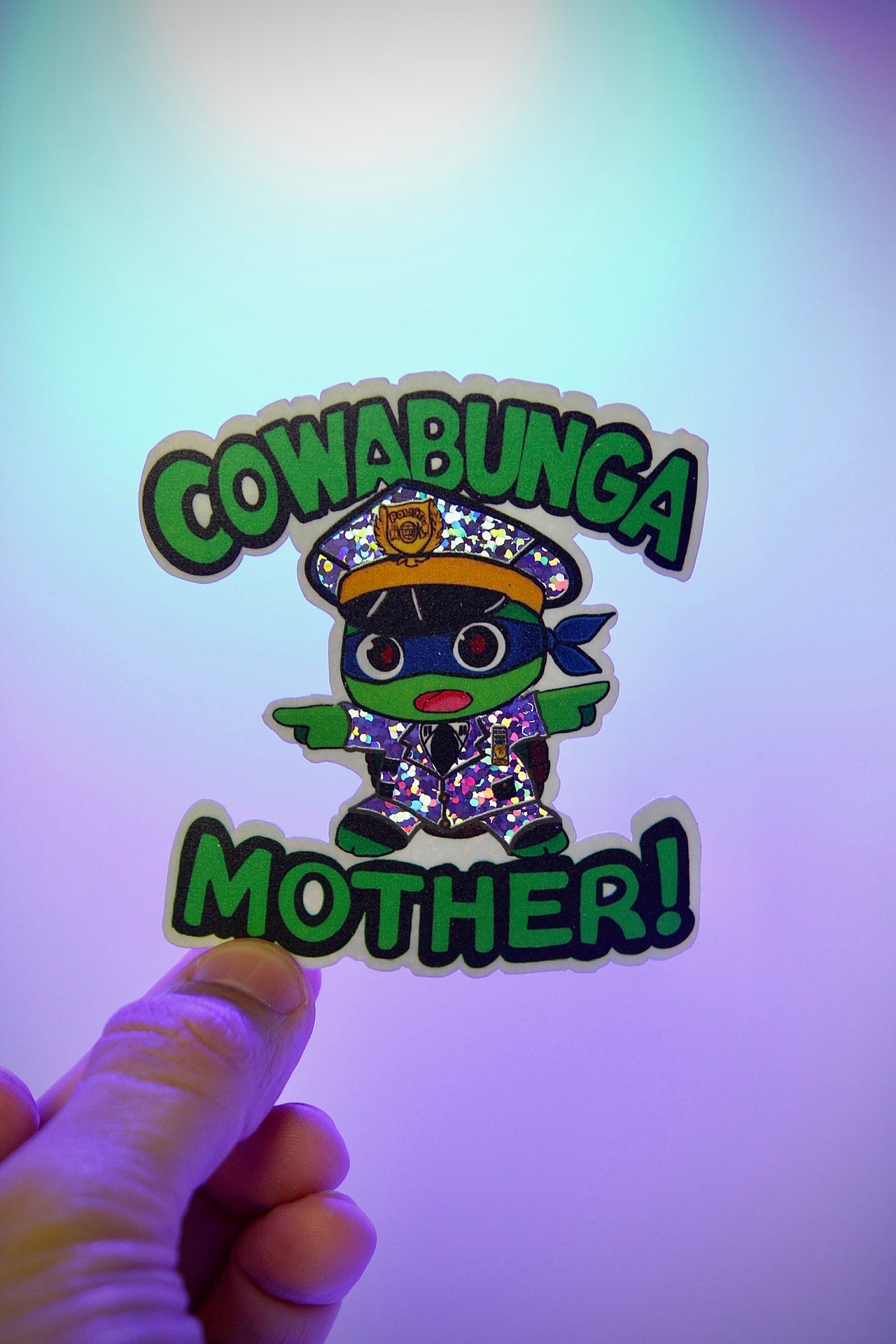 Cowabunga Mother Glitter XL - Collectible Sticker