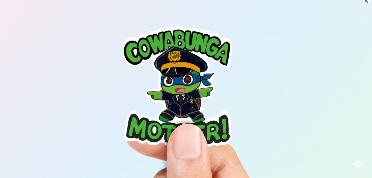 Cowabunga Mother - Collectible Sticker