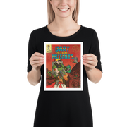 Woman holding, Bart Simpson Inspired Space Mutants Retro Poster, Doom Video game inspired, 8x10 